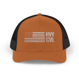 HVY CVL American Flag | Trucker Snapback — view 7