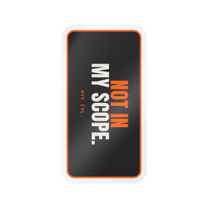 That's Not in My Scope | Hard Hat Sticker — view 2