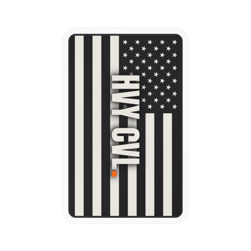 HVY CVL American Flag | Hard Hat Sticker