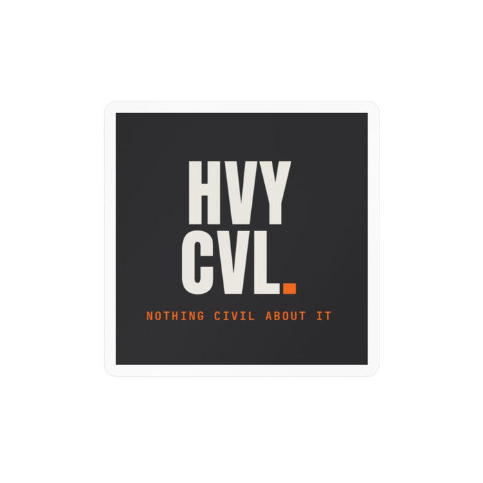 HVY CVL Mark | Hard Hat Sticker
